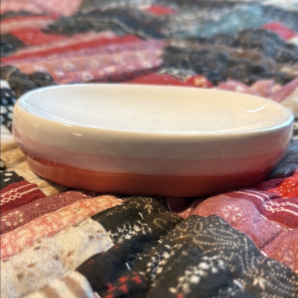 White and Pink Ceramic Dish